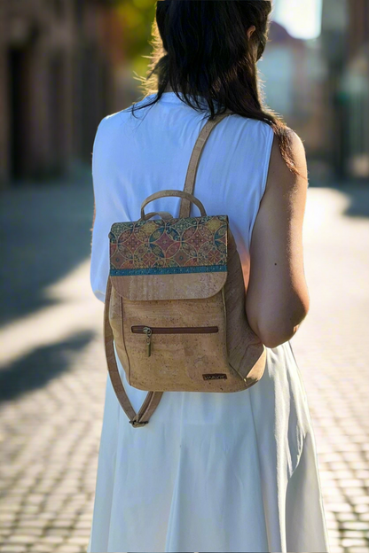 Stilvoller Rucksack „Primula“ aus Kork, vegan und nachhaltig