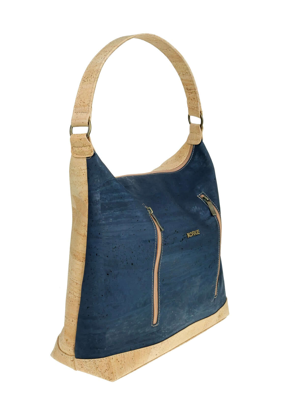 Vegan Handtasche ,,Amaryllis’‘ aus Kork in blau 