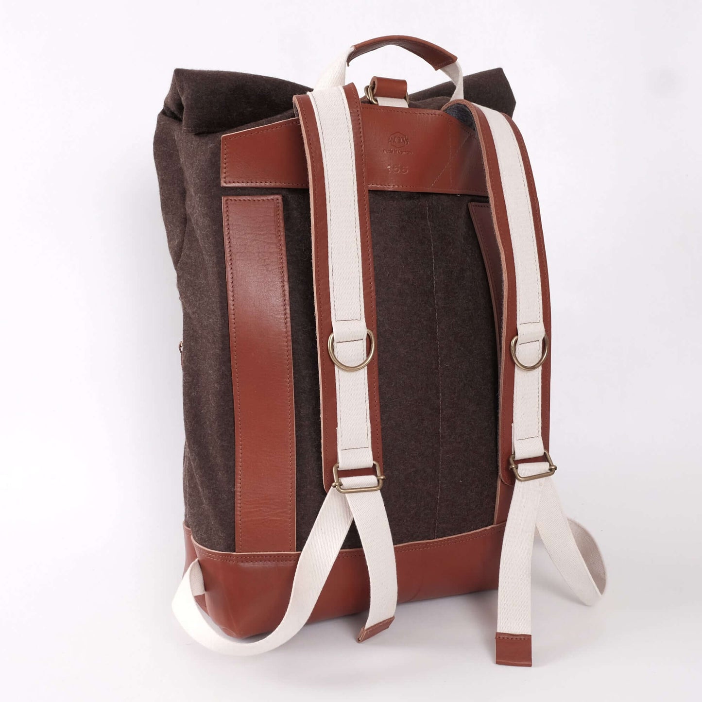 Handgefertigter Rolltop-Rucksack - Loden brown 